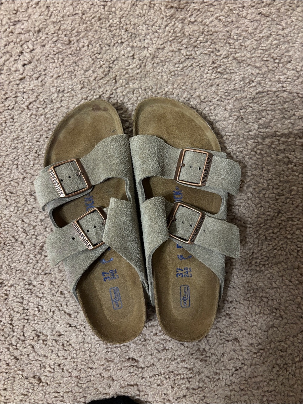 Birkenstock Kids Suede Double-Strap Sandals - Taupe Gray